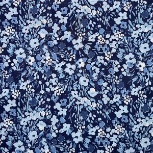 Richloom Blue Wildflowers Cotton Fabric by Keepsake Calico - 1/2 Yard - Floral